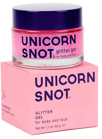UNICORN SNOT Holographic Face Glitter & Body Glitter Gel | Hair Glitter, Vegan & Cruelty Free, 1.7 oz Pink Glitter (Flamingo)