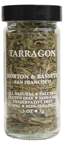 Morton & Bassett Tarragon, 0.3 oz – Non-GMO, Salt-Free, Aromatic Herb for Sauces, Chicken & French Cuisine