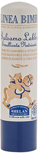 Helan Linea Bimbi Bio - Vanilla Flavour Lip Balm & Cocoa Butter Moisturiser for Children - Moisturises, Protects, Softens, Prevents Dryness & Cracks - Made in Italy