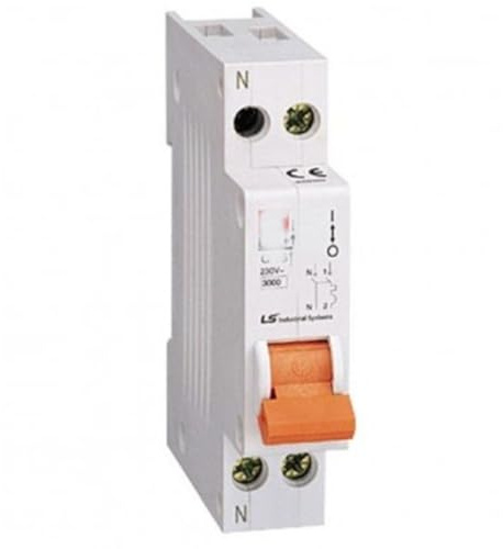 TrAdE Shop Traesio Interrupteur automatique magnétothermique 1 module DIN 25A 1P+N pour tableau électrique