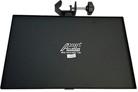 Audio2000'S AST424Z Audio Video Device Heavy Duty Holder/Tray for Flat Panel TV/Monitor Stands and Speaker Stands with Tube Diameter of 1/2 to 2-1/2