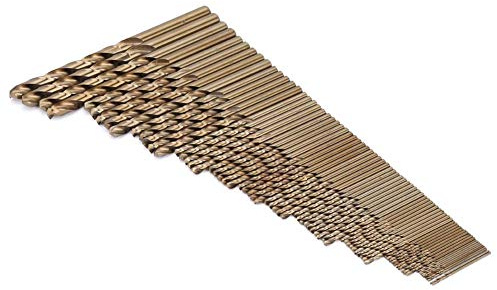 Paullice Forets Outil de perçage 74 pièces M35 Ensemble de forets au cobalt HSS-CO Forets Outils combinés pour acier inoxydable, fonte, tôle, plaque d'acier, cornière (1,0-8,0 mm)