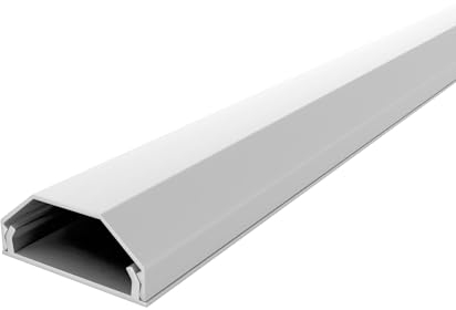 Onpira® Aluminium Kabelkanal in 5 Farben – TV-Kabelkanal selbstklebend oder zum Schrauben – für Wand & Boden – saubere Kabelführung im Innen- & Außenbereich (33x1100mm, Weiß Selbstklebend: Nein)