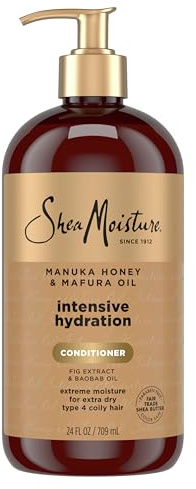 SheaMoisture Intensive Hydration Conditioner Manuka Honey & Mafura Oil for Extra Dry, Damaged Hair, Paraben-Free 24 oz