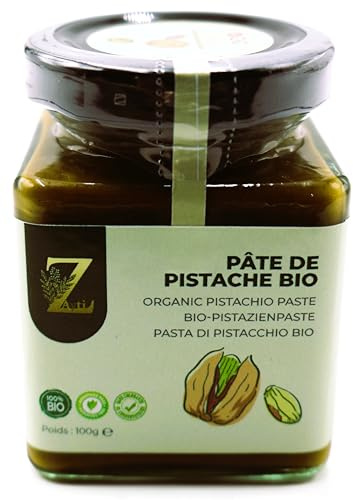 Zayti Pâte de Pistaches 100g - Ingrédient pour Pâtisseries, Desserts, Macarons, Entremets, Cakes, Glaces, Smoothies, Gâteaux - Cake Design