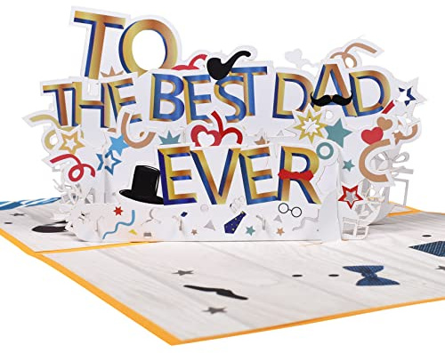 Magic Ants Vatertag Karte - Geschenk, Papa, Grußkarte, Geburtstag, 3D Pop Up, Dankeskarte (TO THE BEST DAD EVER)