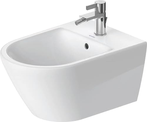 Duravit Wand-Bidet D-Neo 37x54cm, m Hahnl., ÜL, Hahnloch, weiß