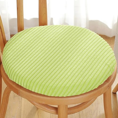 Rundes Sitzkissen, ultraweiches Memory-Schaum-Stuhlpolster, waschbar, rutschfestes Stuhlkissen, reduziert den Druck, Bodenkissen, ideal für Küche, Büro, Garten ( Color : Grün , Größe : Diameter:50cm(2