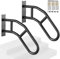 VEVOR Handrails for Outdoor Steps, 29 Length Wall Mount Safety Railings for 1-3 Steps, U-Shaped Handrail with Matte Black Finished, Stair Handrails for Kids, Elderly, Pregnant Women, Disabled 2 PCS