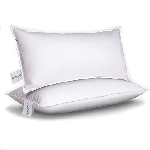 BEFA NATUR Almohada de plumas de 40 x 80 cm de 100 % plumas, certificado Öko-Tex 100 clase 1, programa Downpass y precios para hostelería y clientes de negocios