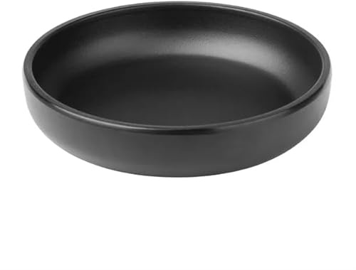 nisbets limited Olympia Kristallon Fusion Melamine Coupe Plate - 130x30mm 5 (Box 6), Black