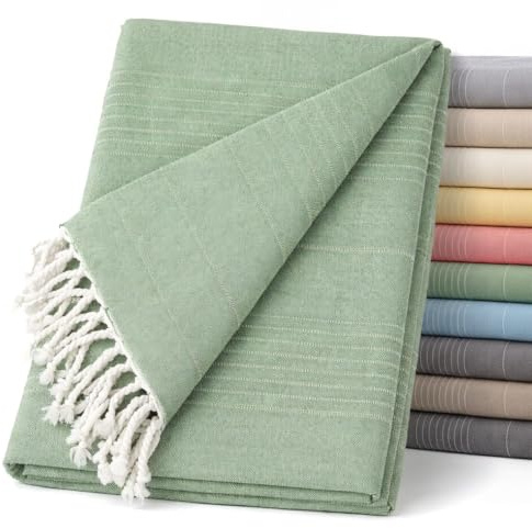 ECOMMERC3 Couvre-lit Multifonction léger et élégant pour canapé ou lit Vert 230 x 260 cm
