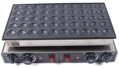 25 y50 Piezas Mini Dutch Pancake Maker, 950W Eléctrico Antiadherente Muffin Maker Máquina, Pancake Maker Máquina para Panadería Hogar y Cocina Restaurante Snack Bar,50