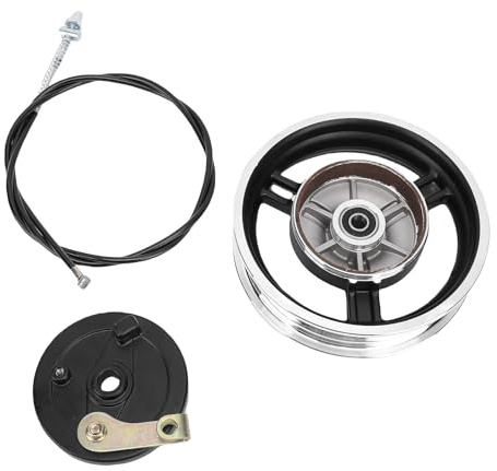 10x3,0 Mini Kit di Cerchioni in Acciaio per Bici Elettrici con Freno a Tamburo per Applicazione di Moto Elettriche per Scooter Elettrici