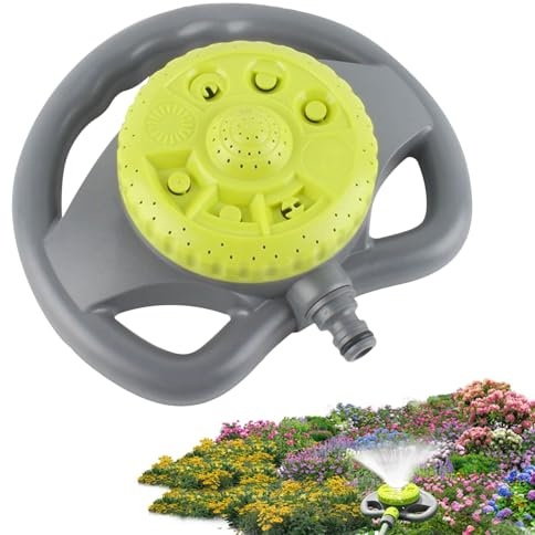 Automatischer Wassersprinkler – rotierender Sprüher Gartenbewässerungssystem | Einstellbarer Sprinkler für Gewächshaus, Terrasse, Bauernhof, Gemüse, Hinterhof, Pflanzen, Blumen, Balkon, Gehweg