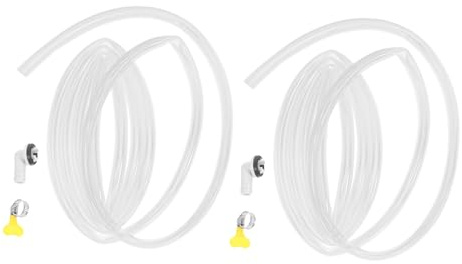Gatuida 2 Set Tubi Scarico Condensa Condizionatore Flessibili Kit Tubo Scarico Acqua Condizionatore Portatile e Finestra con Connettore Antigoccia Resistente