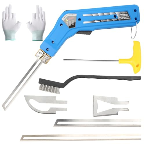 Qivine Taglia Polistirolo a Filo Caldo, 220V con 4 Lame e Raffreddamento | Corsatore 50-600C, Base in Rame, Chip Controllo Taglia Polistirolo EPS EVA PU Schiuma Nylon 4 Lame in Lega