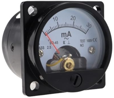 Amperometro analogico SO-45 AC mA amperometro analogico circolare strumento di misurazione della corrente in plastica 1mA-500mA opzionale(100MA)