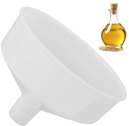 Gcroet 1.5L Plastic Funnel, Food Grade Large Funnel for Kitchen, Anti-Spill Bottle Filling Funnels for Oil, Juice, Beer & Beverages.