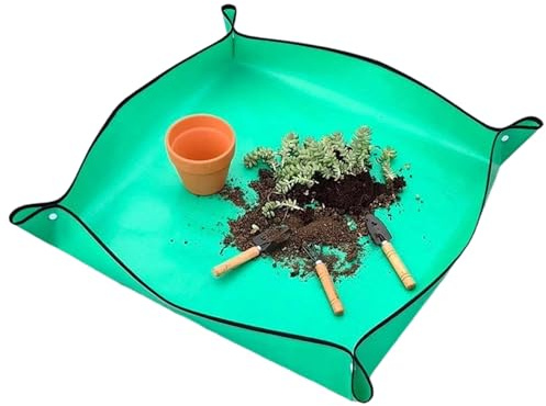 Alfombra de cultivo – PE | plegable para trasplantar plantas, alfombrilla de almacenamiento impermeable con superficie duradera y fácil de limpiar para jardinería interior, cambio de tierra, plántulas