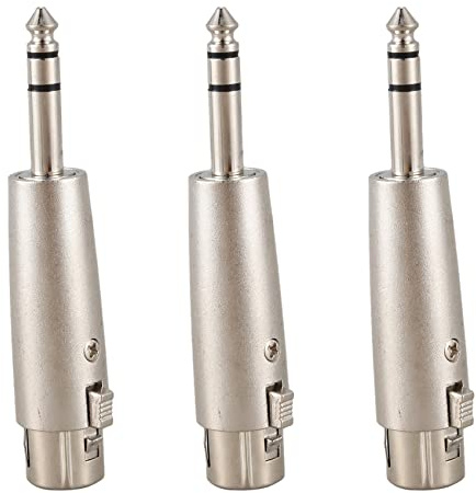 Deechate Lot de 3 adaptateurs XLR vers 6,3 mm pour microphone