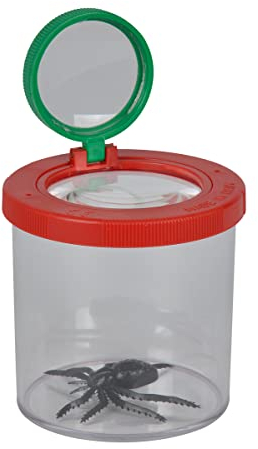 Simba 107879662 - World's Best Bug Viewer, Doppelvergrößerungsbecher zur Beobachtung von Insekten, Blumen, Briefmarken, Blättern, Münzen, Entdeckerspielzeug, Lupe, ab 3 Jahren