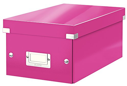 Leitz WOW Click and Store Förvaringsbox för DVD-skivor, rosa, 60420023