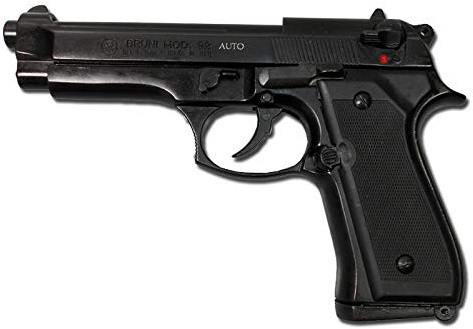 Pistola SCACCIACANI, A Salve, Bruni 92 Cal 8 Nera (BR-1300)