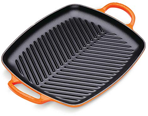 Le Creuset Parrilla rectangular alta de hierro fundido, 30 cm, Volcanico, 20201300900422