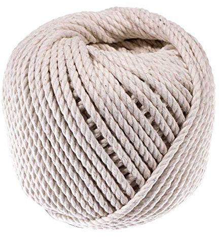 Golberg Ficelle en coton – Idéale pour une utilisation en intérieur et en extérieur – Qualité alimentaire – Fabriquée aux États-Unis – 2 mm x 50 m