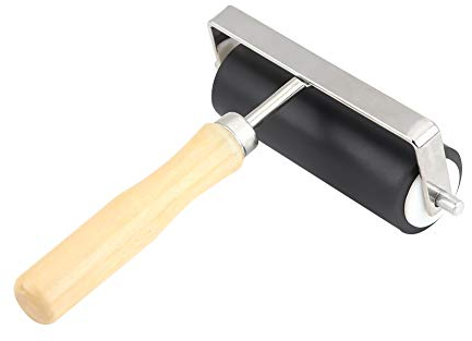 Druckwalze, Druckfarbe Reiben Holzgriff Schwere Hartgummi Brayer Roller Druckbürste Tinte Kunsthandwerk Ölgemälde Werkzeug