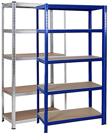 Lagerregal Schwerlastregal Metallregal 200x100x50cm Regalsystem Steckregal mit 5 Fachböden Höhenverstellbar 875kg Kellerregal Werkstattregal für Garage/Lager/Büro - Verzinkt