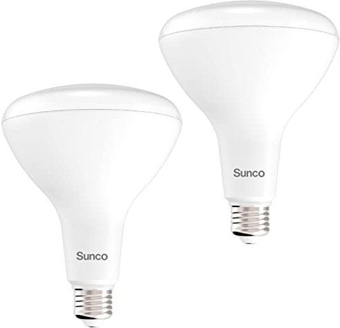Sunco 2 Pack BR40 LED Flood Light Bulb, E26, 17W=100W, 2700K Soft White