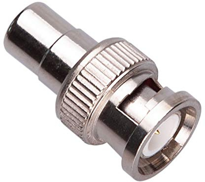BNC-Stecker auf RCA-Buchse BNC zu RCA Phono Adapter CCTV Coax Coaxial Kupplung Verbinder Stecker Kompatibel mit CCTV Sicherheit Kamera/Surveillance Systems DVRs Cameras Switchers TV-Kabel Vernickelt