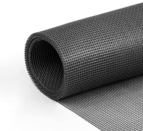 fowong Fenster Fliegengitter 122x122cm Geruchsneutral mit 10x Reißfestigkeit aus Neu Polyester Nanogitter, DIY Insektenschutz Zuschneidbar Erzatz im Balkontür Terrassentür, Grau