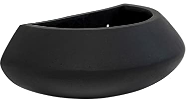 Finestgreen Hanging Wally Mini Tara Pflanzgefäß Schwarz | Wandgefäß zum bepflanzen (L:29 B:16 Ö:19 H:12 T:11 cm) | Pottery Pots
