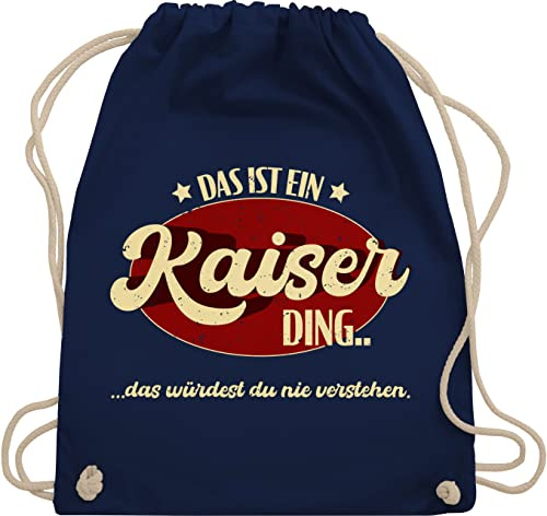 Turnbeutel Rucksack - Schlager Party Outfit - Das ist ein Kaiser Ding - Kaiserding - Unisize - Navy Blau - beutel schlagerparty roland tasche schlagernacht so baumwolle für schlagerfans malle