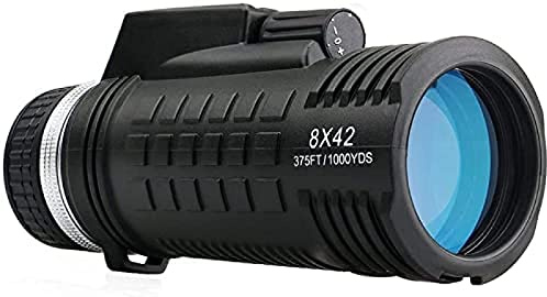 UsmAsk Wasserdichtes Monokular, 8x42, beschlagfrei, Monokular-Zielfernrohr mit integriertem Kompass, Entfernungsmesser für Vogelbeobachtung, Camping, Wandern, Anfänger, Outdoor-Enthusiasten