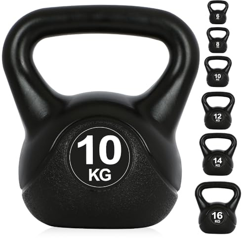 Panana Core Balance Kettlebell, HDPE Coated Kettle Bell Weights for Strength Training, Kettle Bells for Home Gym Fitness, 6KG, 8KG, 10KG, 12KG, 14KG, 16KG (14, Kilograms)