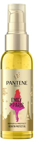 Pantene x Emily in Paris Keratin Protect Öl, limitierte Edition, 100 ml, für trockenes und geschädigtes Haar, hilft bei der Reparatur von Schäden und macht das Haar glänzend und widerstandsfähig. Für