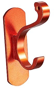 CHILDWEET 1pezzi Gancio Da Muro Colorato Alluminio Appendiabiti Multifunzionale Senza Perforazione Per Abbigliamento Asciugamani e Cappelli Design Creativo e Resistente Arancione
