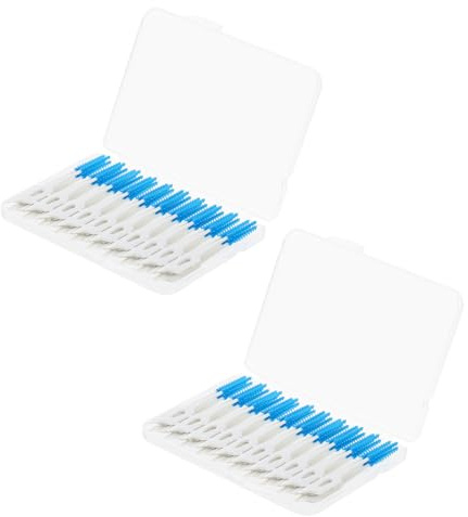 TOVINANNA Spazzolini Interdentali Professionali 80 Pezzi, Stuzzicadenti Dentali Setole Morbide, Detergenti per Denti per Igiene Orale Quotidiana, Portatili per Casa, Viaggi e Lavoro
