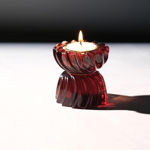 ICNBUYS Soporte para Velas Twizzle Twist, Portavelas Decorativo para tealight, Elegante Escultura en Espiral, Adorno para el hogar, Regalo de inauguración de casa, Portavelas Resina Altura 7,6 cm