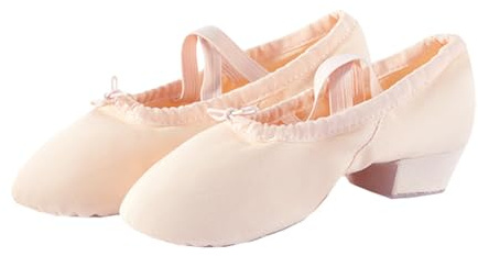 Damen Ballett Lehrer Schuhe Canvas Tanzschuhe weiche Sohlen mit niedrigem Absatz Training Ballettschuhe