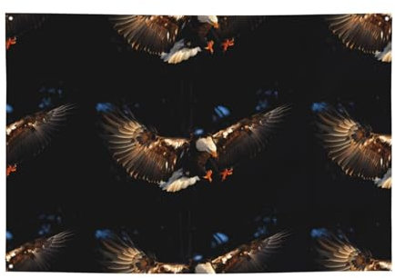 3D-Banner mit Weißkopfseeadler, zum Aufhängen, 120 x 180 cm, für Hochzeit, Party, Weihnachtsdekoration
