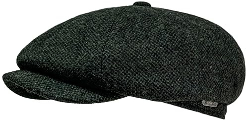 WEROR Schiebermütze Herren/Damen – Schirmmütze Flatcap Herrenmütze mit Schirm – Mütze mit Steppfutter - 100% Wolle - Sommer/Winter – WEROR-432.1 (60, Moos)