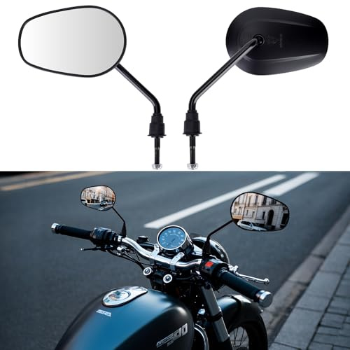 Cretassion Motorrad Spiegel E13-Geprüft 2 Stück, 360 Drehbarer Motorrad Rückspiegel, MotorradSpiegel M8 Kompatibel mit Scooter, Roller, ATV, Moped, Dirt-Bike