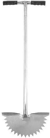 Coupe-bordure Manuel, Coupe-bordure Manuel avec Lame en Dents de Scie, Outil de Pelouse Demi-lune avec Poignée en T pour Nettoyer les Bords le Long des Trottoirs