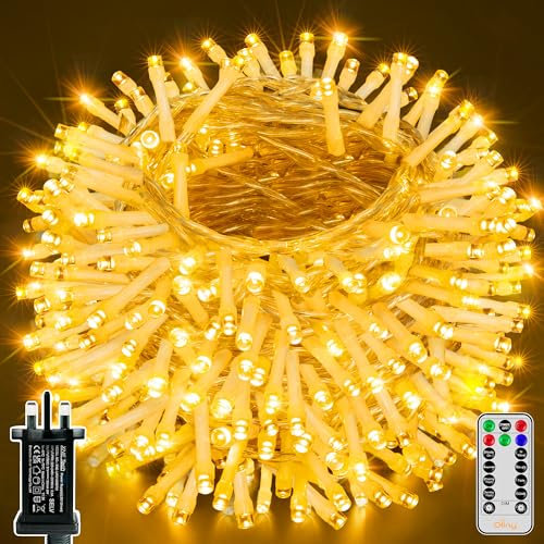 Ollny Christmas Tree Lights Outdoor Indoor, 80m 800LED Fairy Lights Mains Powered, Warm White Xmas String Light Waterproof with Timer/8 Modes/Remote/Dimmable for Outside/Garden/Window Decorations
