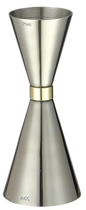 QuxetlRyz Jigger Jigger de Acero Inoxidable for cócteles, medidores de Barra, Herramientas de Barra, Accesorios de Barra(RingSilver 25 50ml)